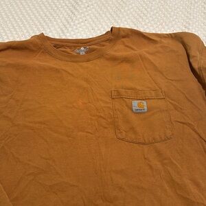 Carhartt Burnt Orange Rust Long Sleeve Pocket Tee